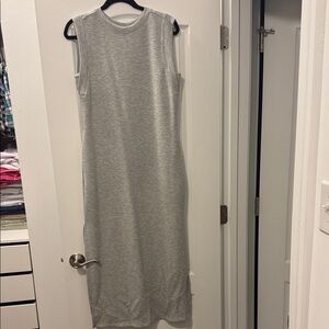 Scoop M Sleeveless Gray Maxi Dress